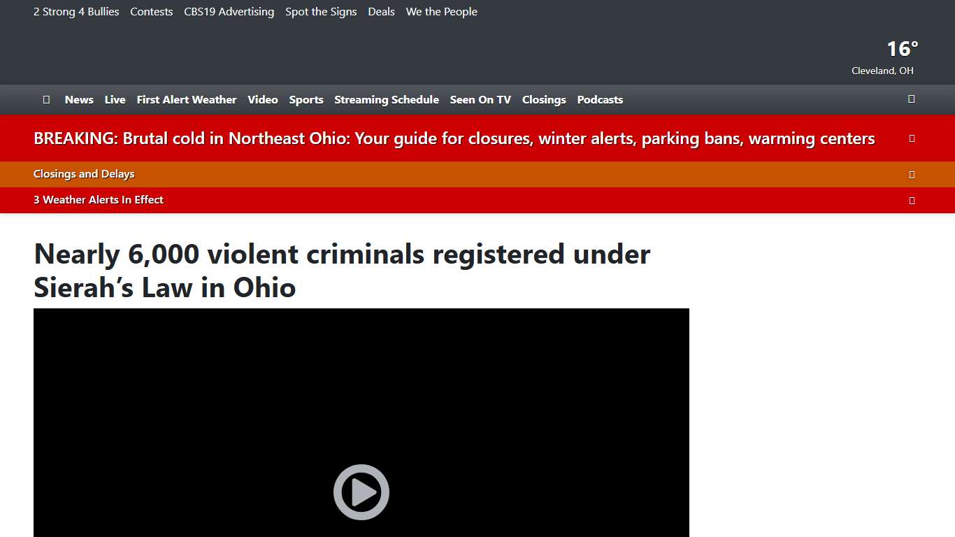 Nearly 6,000 violent criminals registered under Sierah’s Law in Ohio